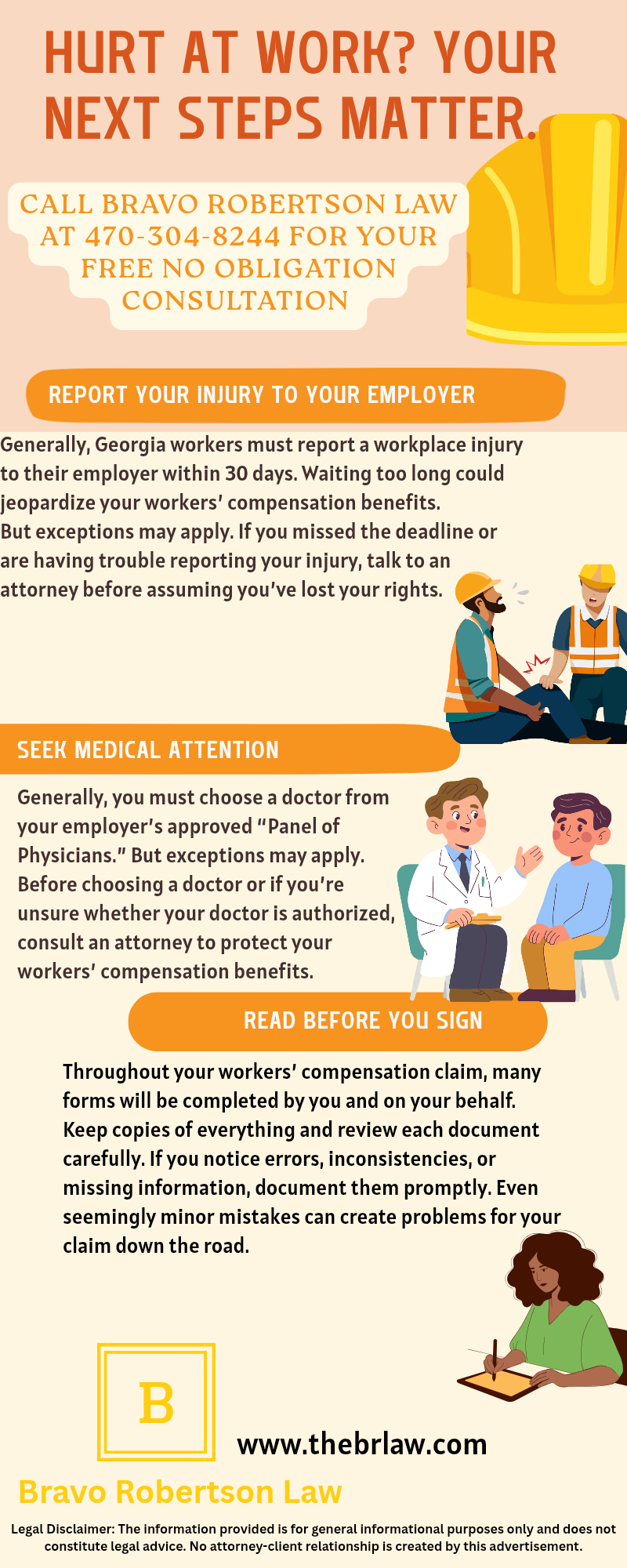 Next steps to take when injured at work.